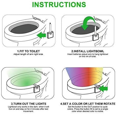 Toilet Light,8-color light