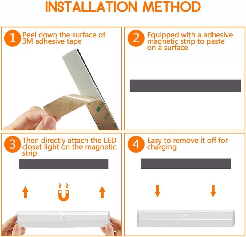 Wardrobe Light,10LED White sensor light