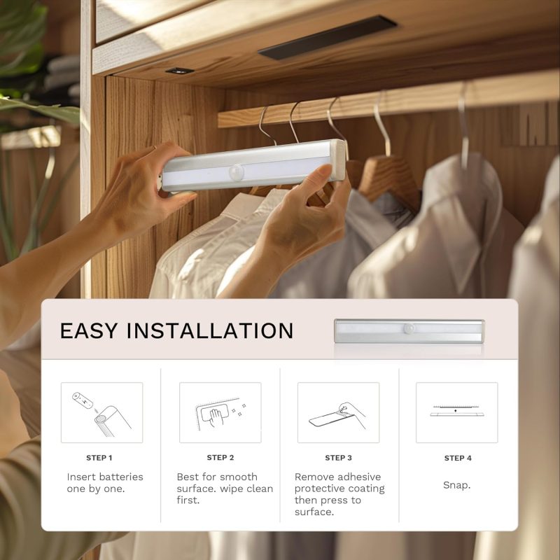 Wardrobe Light,10LED Light Remote control with warm light