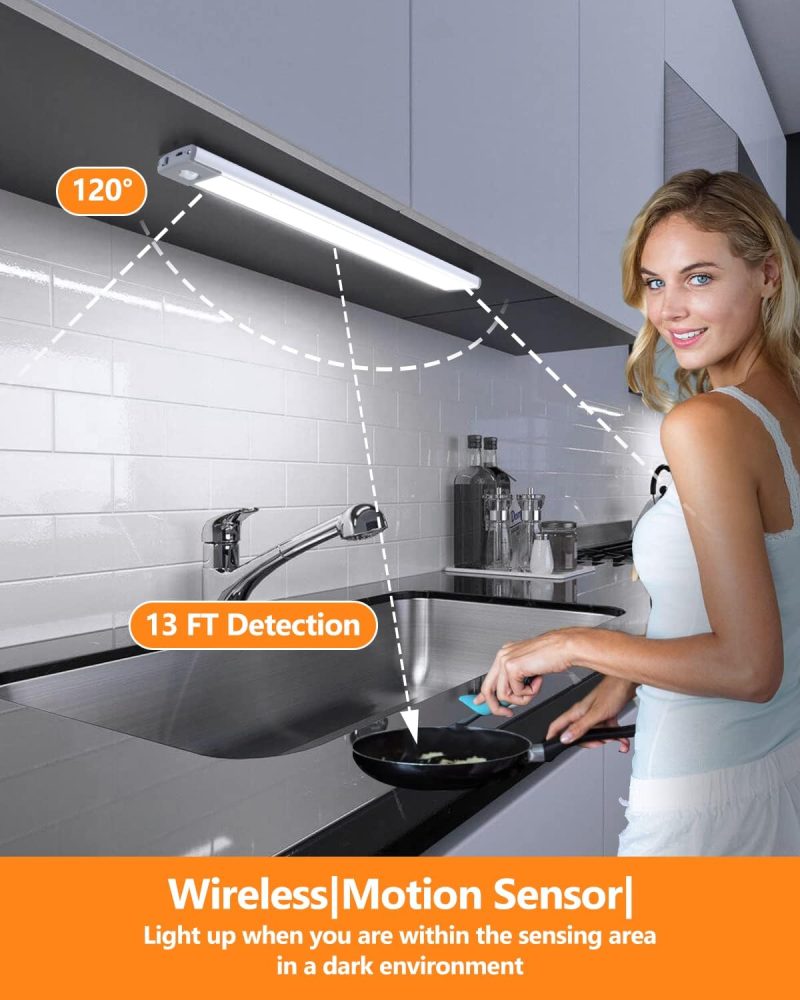 Wardrobe Light,76LED Thin Light White+Warm Light