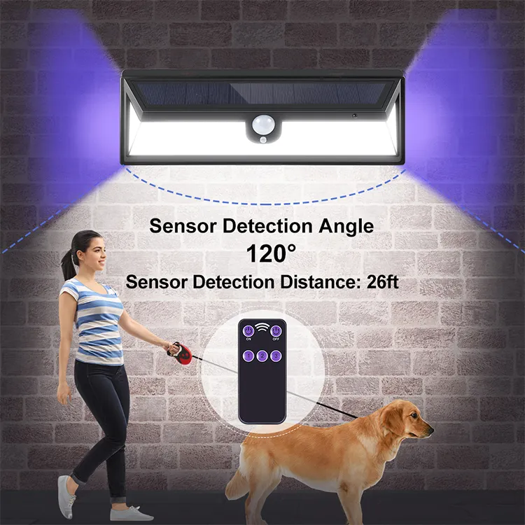 Solar Light,Three-sided garden light 118 light/remote control