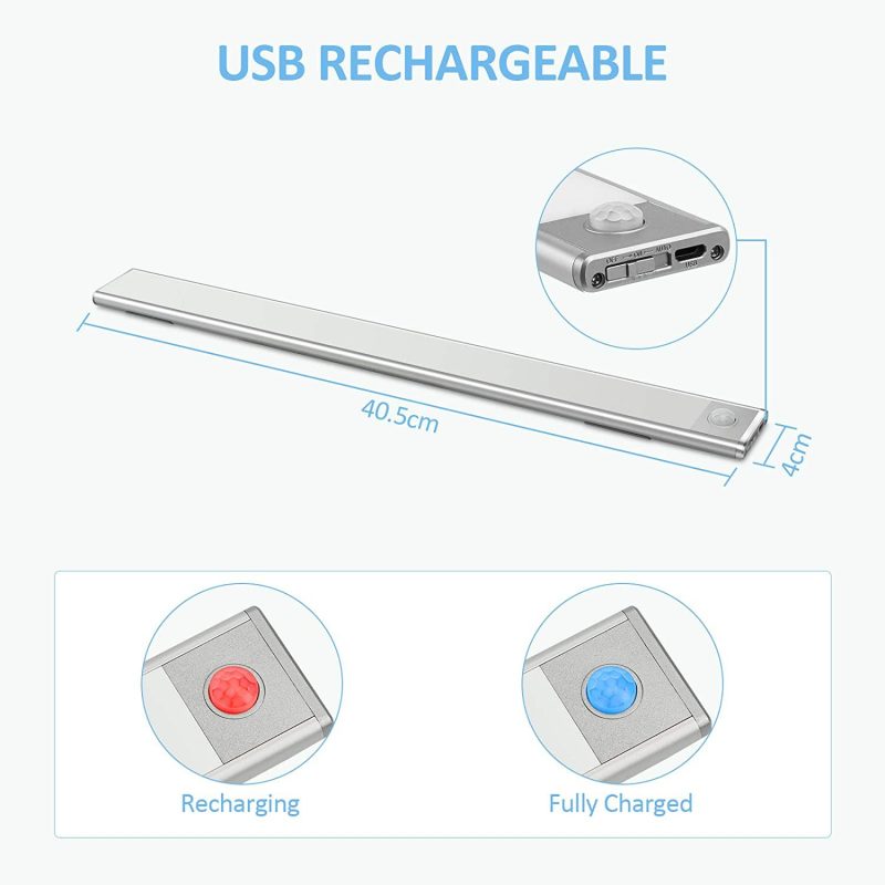 Wardrobe Light,76LED Thin Light White+Warm Light