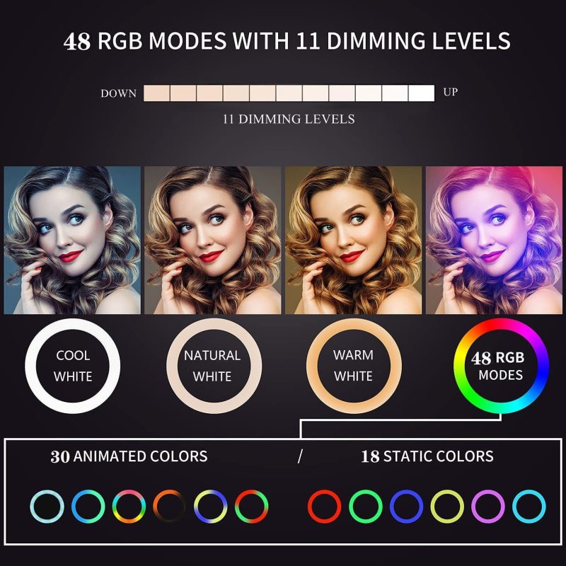 Live Broadcast Light,10-inch ring fill light 19CM