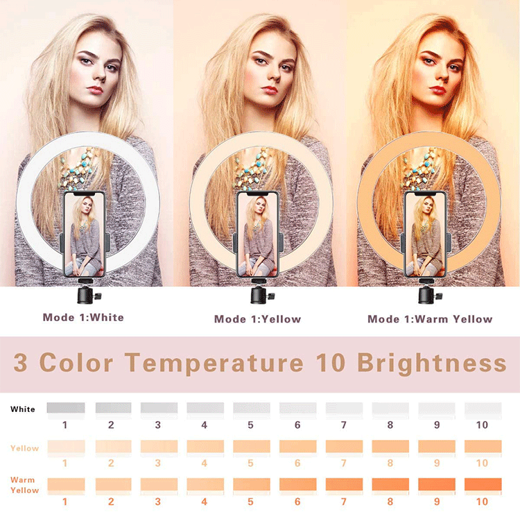 Live Broadcast Light,10-inch ring fill light 19CM